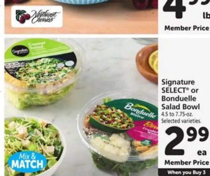 Signature SELECT or Bonduelle Salad Bowl
