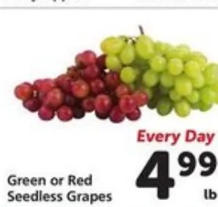 Green or Red Seedless Grapes