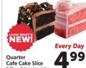 Quarter Cafe Cake Slice