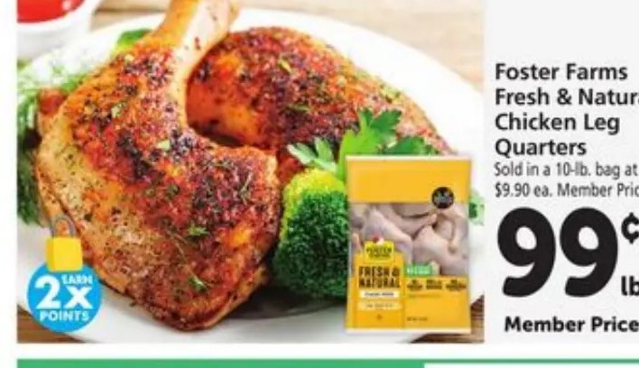 Foster Farms Fresh & Natural Chicken Leg Quarters