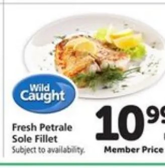 Fresh Petrale Sole Fillet