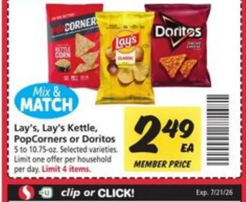Lay's, Lay's Kettle, PopCorners or Doritos
