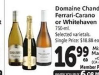 Domaine Chandon, Ferrari-Carano or Whitehaven