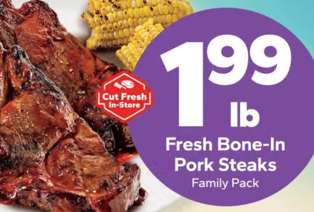 Fresh Bone-In Pork Steaks