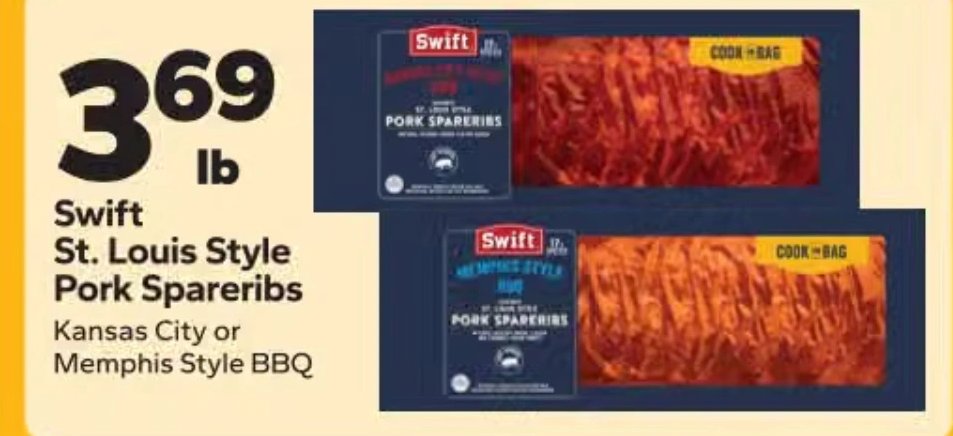 Swift St. Louis Style Pork Spareribs