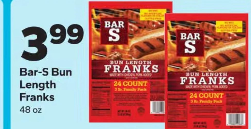 Bar-S Bun Length Franks