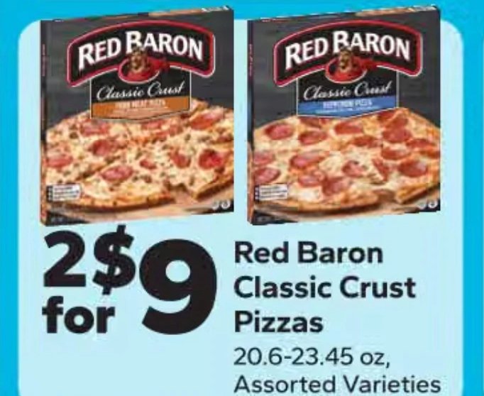 Red Baron Classic Crust Pizzas