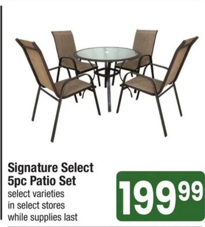 Signature Select 5pc Patio Set