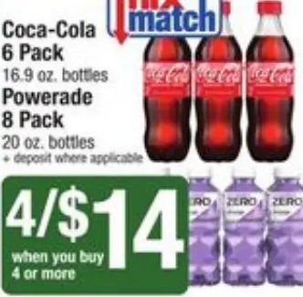 Coca-Cola 6 Pack / Powerade 8 Pack