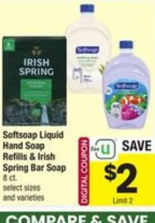 Softsoap Liquid Hand Soap Refills & Irish Spring Bar Soap