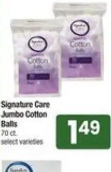 Signature Care Jumbo Cotton Balls
