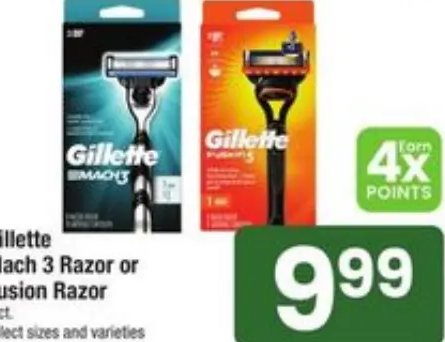 Gillette Mach 3 Razor or Fusion Razor