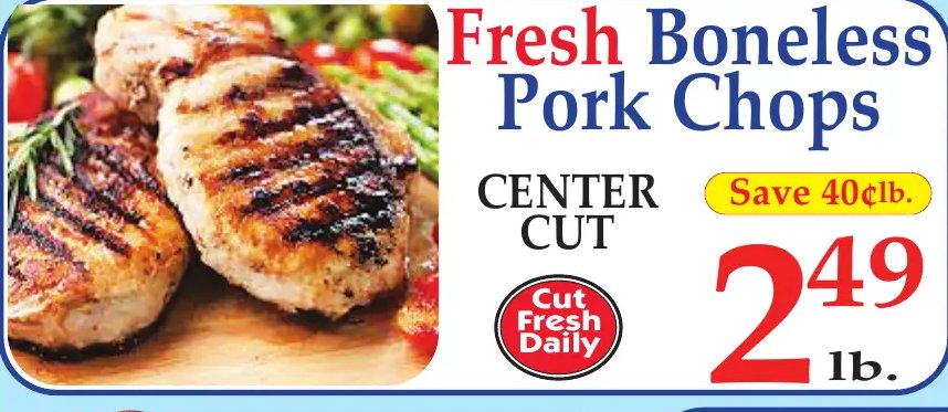 Fresh Boneless Pork Chops