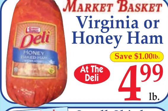 Market Basket Virginia or Honey Ham