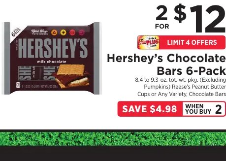 Hershey's Chocolate Bars 6-Pack