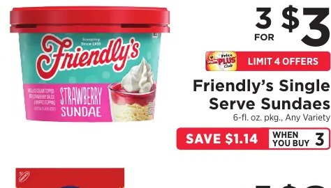 Friendly's Single Serve Sundaes