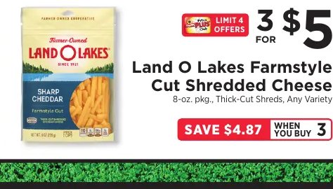 Land O Lakes Farmstyle Cut Shredded Cheese