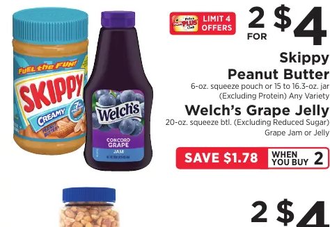Skippy Peanut Butter / Welch's Grape Jelly