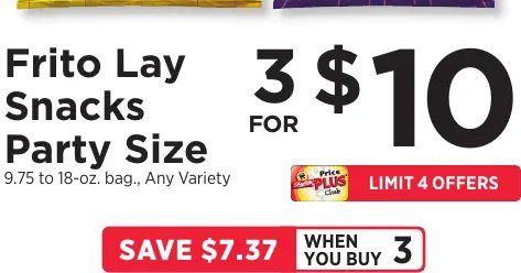 Frito Lay Snacks Party Size