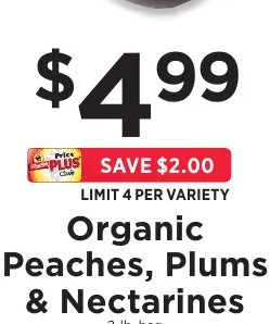 Organic Peaches, Plums & Nectarines