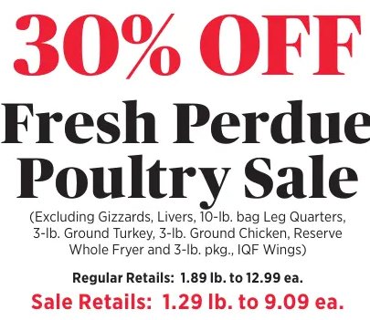 Fresh Perdue Poultry Sale