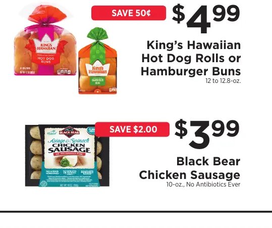 King's Hawaiian Hot Dog Rolls or Hamburger Buns