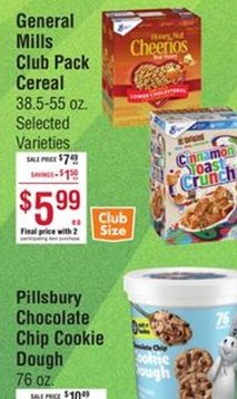 General Mills Club Pack Cereal