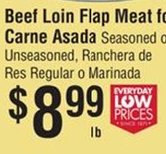 Beef Loin Flap Meat for Carne Asada