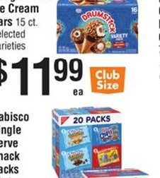 Nestlé Drumsticks or Häagen-Dazs Ice Cream Bars