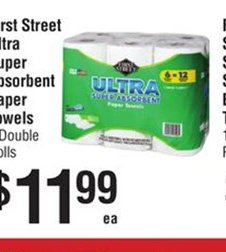 First Street Ultra Super Absorbent Paper Towels