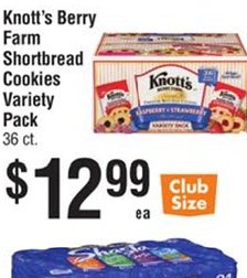 Knott's Berry Farm Shortbread Cookies Variety Pack