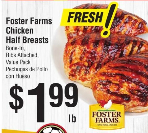 Foster Farms Chicken Half Breasts