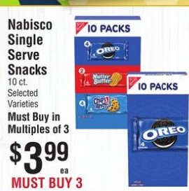 Nabisco Single Serve Snacks
