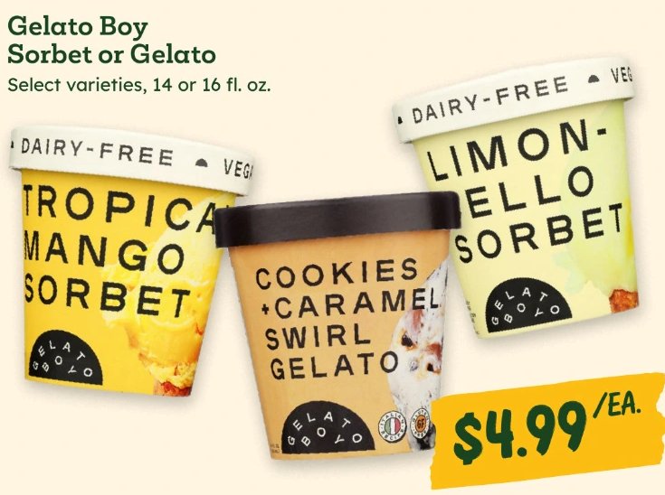 Gelato Boy Sorbet or Gelato
