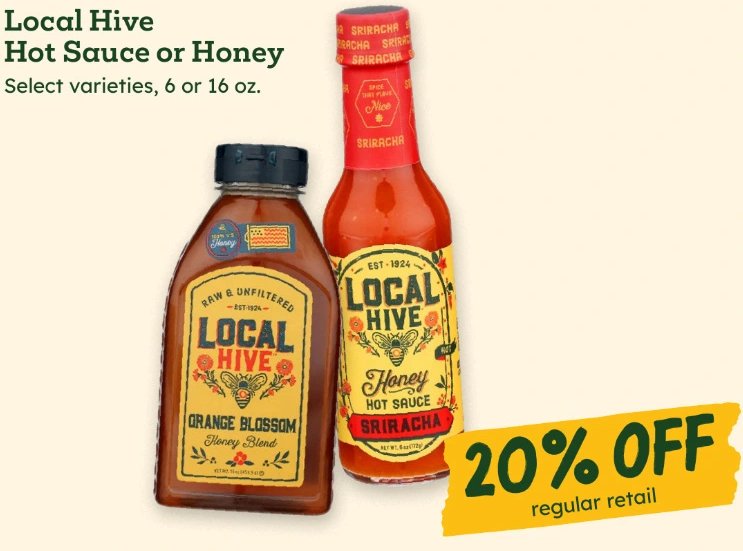 Local Hive Hot Sauce or Honey