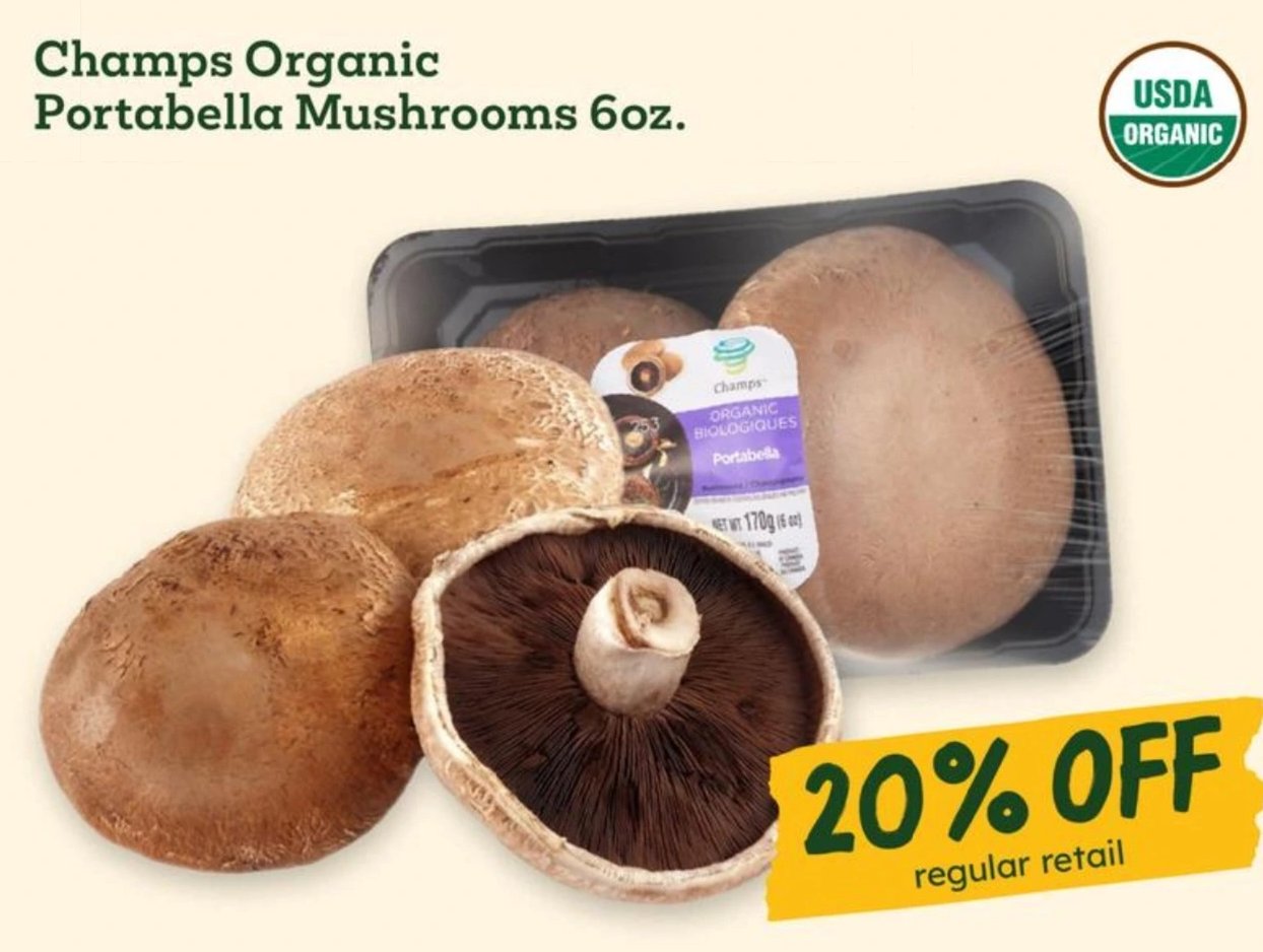 Champs Organic Portabella Mushrooms