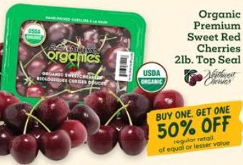 Organic Premium Sweet Red Cherries