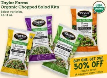 Taylor Farms Organic Chopped Salad Kits