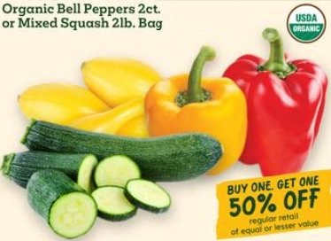 Organic Bell Peppers or Mixed Squash