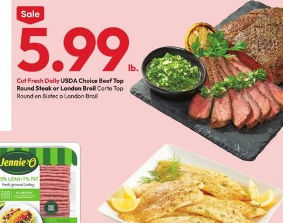 USDA Choice Beef Top Round Steak or London Broil