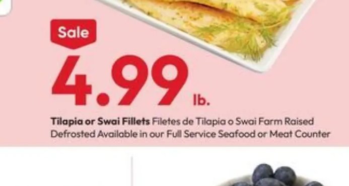 Tilapia or Swai Fillets