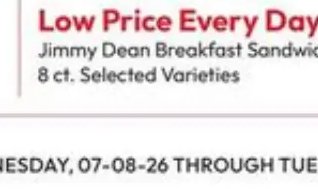 Jimmy Dean Breakfast Sandwiches