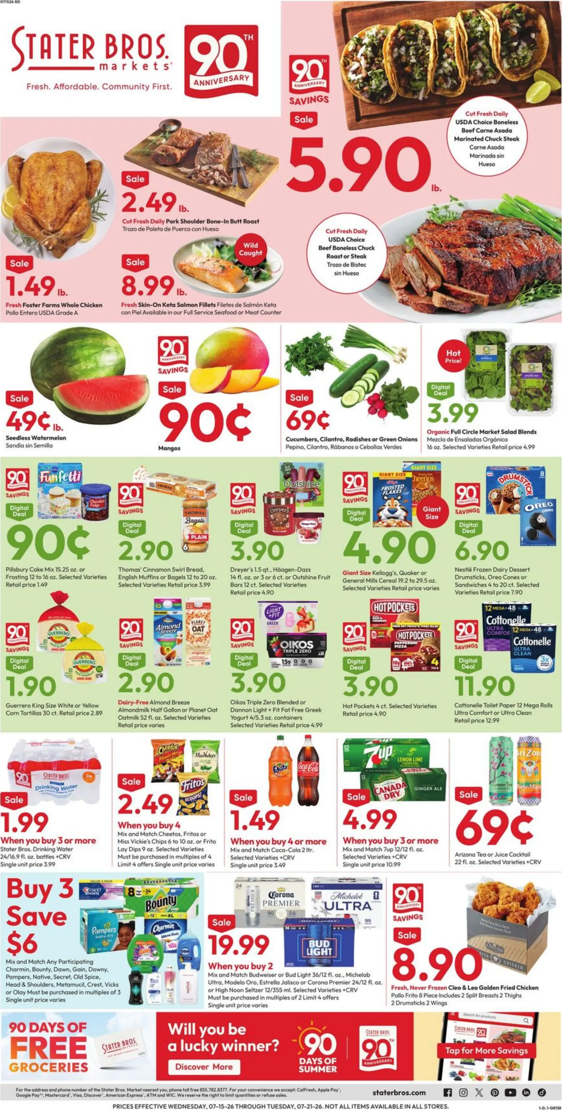 Stater Bros Weekly Ad Page 1