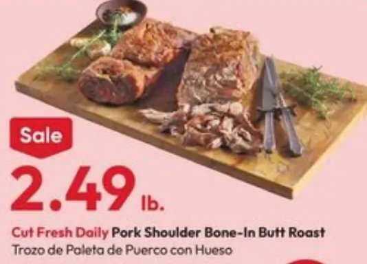 Cut Fresh Daily Pork Shoulder Bone-In Butt Roast