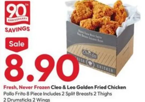 Fresh, Never Frozen Cleo & Leo Golden Fried Chicken