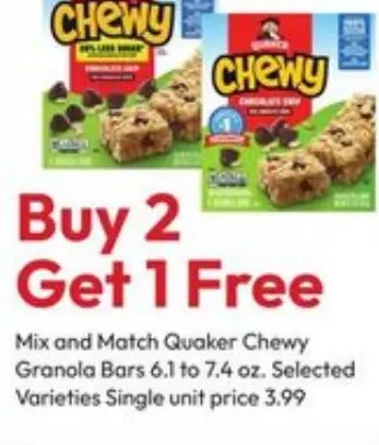 Quaker Chewy Granola Bars