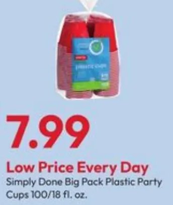 Simply Done Big Pack Plastic Party Cups