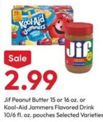 Jif Peanut Butter or Kool-Aid Jammers