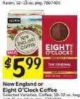 New England or Eight O'Clock Coffee