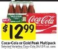 Coca-Cola or Gold Peak Multipack